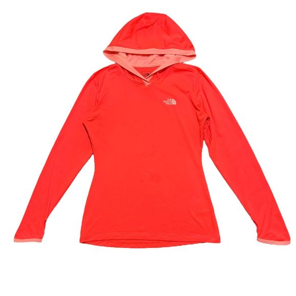 Womens The North Face Light Weight Hoodie Flash Dry Long Sleeve Orange Size XS - Picture 1 of 12